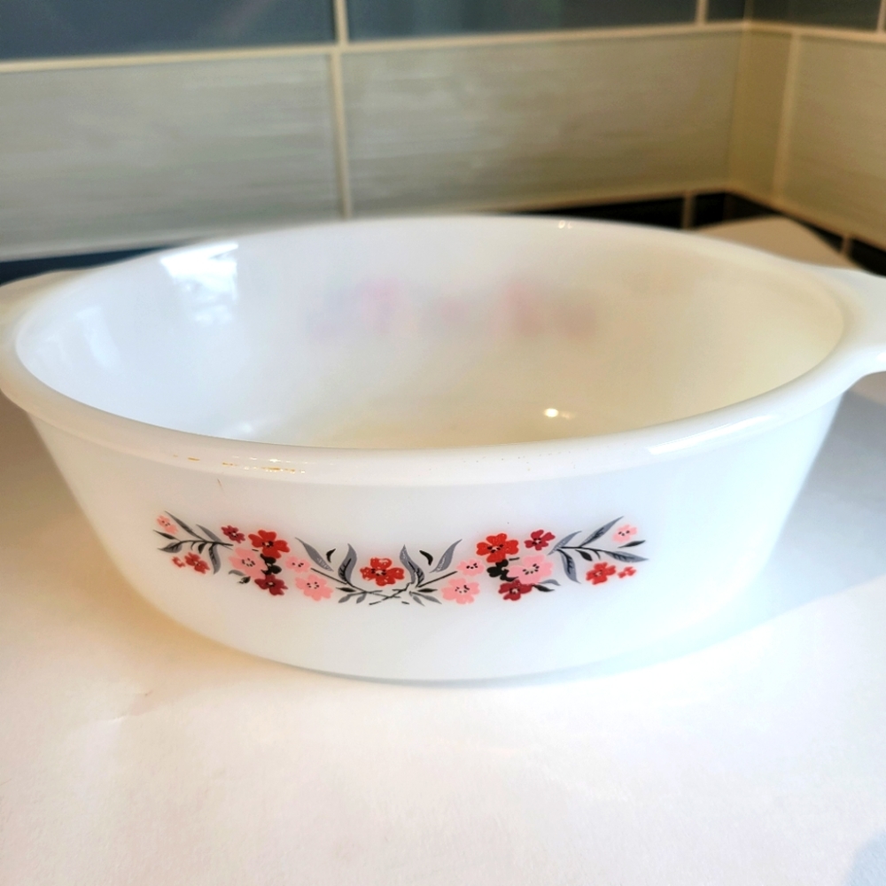 Fire King Primrose Oval Casserole